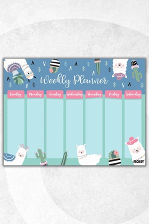 Çocuk Haftalık Planlayıcı - A4 - 30 Yaprak - Öğrenci Planlayıcı - Okul Planlayıcı - Ders Programı