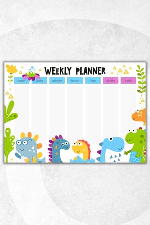 Çocuk Haftalık Planlayıcı - A4 - 30 Yaprak - Öğrenci Planlayıcı - Okul Planlayıcı - Ders Programı