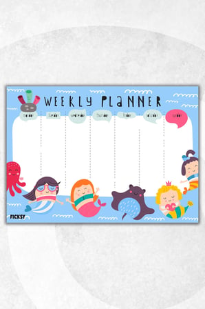 Çocuk Haftalık Planlayıcı - A4 - 30 Yaprak - Öğrenci Planlayıcı - Okul Planlayıcı - Ders Programı