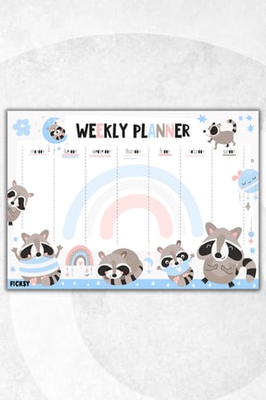 Çocuk Haftalık Planlayıcı - A4 - 30 Yaprak - Öğrenci Planlayıcı - Okul Planlayıcı - Ders Programı
