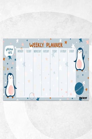 Çocuk Haftalık Planlayıcı - A4 - 30 Yaprak - Öğrenci Planlayıcı - Okul Planlayıcı - Ders Programı
