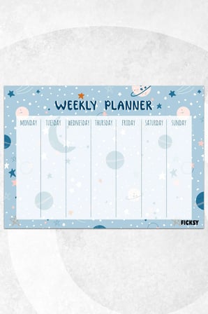 Çocuk Haftalık Planlayıcı - A4 - 30 Yaprak - Öğrenci Planlayıcı - Okul Planlayıcı - Ders Programı