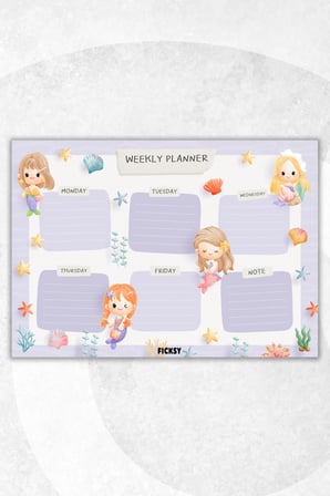 Çocuk Haftalık Planlayıcı - A4 - 30 Yaprak - Öğrenci Planlayıcı - Okul Planlayıcı - Ders Programı