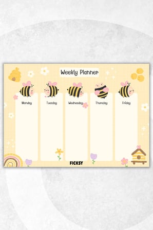 Çocuk Haftalık Planlayıcı - A4 - 30 Yaprak - Öğrenci Planlayıcı - Okul Planlayıcı - Ders Programı