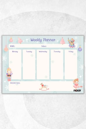 Çocuk Haftalık Planlayıcı - A4 - 30 Yaprak - Öğrenci Planlayıcı - Okul Planlayıcı - Ders Programı