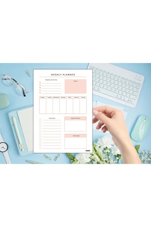 Haftalık Planlayıcı - A4 Ebat Yapılacaklar - 30 Yaprak - Weekly Planner