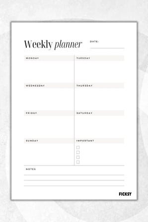 Haftalık Planlayıcı - A4 Ebat Yapılacaklar - 30 Yaprak - Weekly Planner