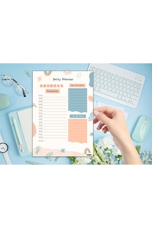 Günlük Planlayıcı - A4 Ebat Yapılacaklar - 30 Yaprak - Daily Planner
