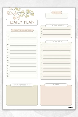 Günlük Planlayıcı - A4 Ebat Yapılacaklar - 30 Yaprak - Daily Planner