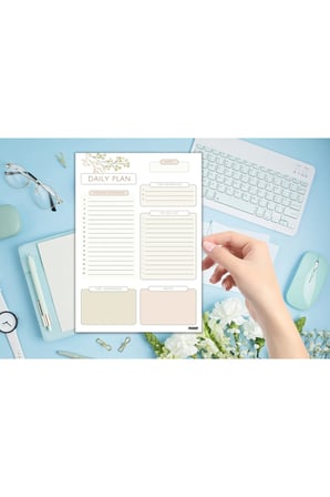 Günlük Planlayıcı - A4 Ebat Yapılacaklar - 30 Yaprak - Daily Planner