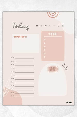 Günlük Planlayıcı - A4 Ebat Yapılacaklar - 30 Yaprak - Daily Planner