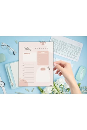 Günlük Planlayıcı - A4 Ebat Yapılacaklar - 30 Yaprak - Daily Planner