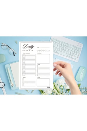 Günlük Planlayıcı - A4 Ebat Yapılacaklar - 30 Yaprak - Daily Planner