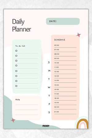 Günlük Planlayıcı - A4 Ebat Yapılacaklar - 30 Yaprak - Daily Planner