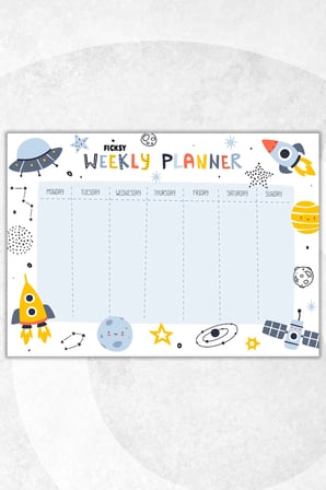 Çocuk Haftalık Planlayıcı - A4 - 30 Yaprak - Öğrenci Planlayıcı - Okul Planlayıcı - Ders Programı