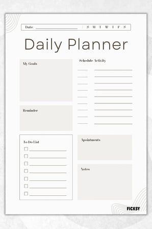 Günlük Planlayıcı - A4 Ebat Yapılacaklar - 30 Yaprak - Daily Planner