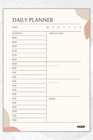 Günlük Planlayıcı - A4 Ebat Yapılacaklar - 30 Yaprak - Daily Planner