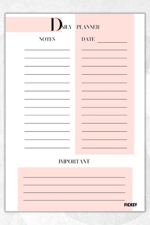 Günlük Planlayıcı - A4 Ebat Yapılacaklar - 30 Yaprak - Daily Planner