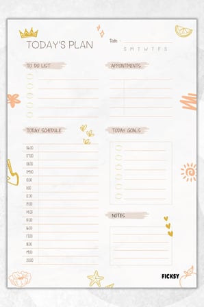 Günlük Planlayıcı - A4 Ebat Yapılacaklar - 30 Yaprak - Daily Planner