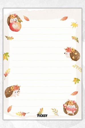 A5 Kirpi Bloknot Çizgisiz Defter - 50 Yaprak - Memopad - Notepad - Not Defteri - Not Kağıdı