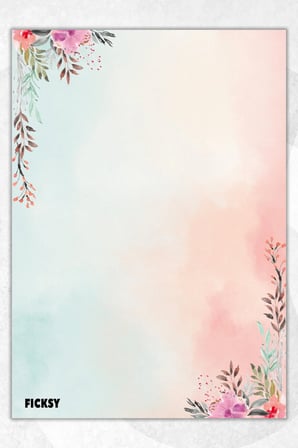 A5 Çiçek Bloknot Çizgisiz Defter - 50 Yaprak - Memopad - Notepad - Not Defteri - Not Kağıdı