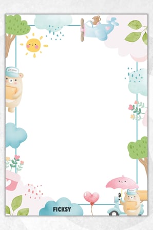 A5 Ayıcık Bloknot Çizgisiz Defter - 50 Yaprak - Memopad - Notepad - Not Defteri - Not Kağıdı