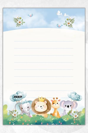 A5 Hayvanlar Bloknot Çizgisiz Defter - 50 Yaprak - Memopad - Notepad - Not Defteri - Not Kağıdı
