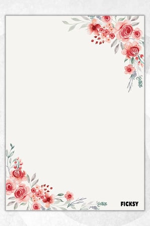 A5 Çiçek Bloknot Çizgisiz Defter - 50 Yaprak - Memopad - Notepad - Not Defteri - Not Kağıdı