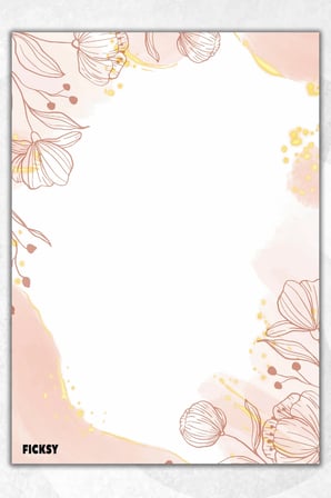 A5 Çiçek Bloknot Çizgisiz Defter - 50 Yaprak - Memopad - Notepad - Not Defteri - Not Kağıdı