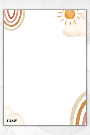 A5 Gökkuşağı Bloknot Çizgisiz Defter - 50 Yaprak - Memopad - Notepad - Not Defteri - Not Kağıdı