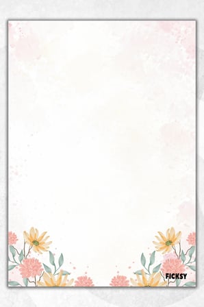 A5 Çiçek Bloknot Çizgisiz Defter - 50 Yaprak - Memopad - Notepad - Not Defteri - Not Kağıdı