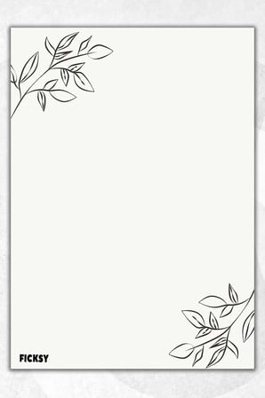 A5 Çiçek Bloknot Çizgisiz Defter - 50 Yaprak - Memopad - Notepad - Not Defteri - Not Kağıdı