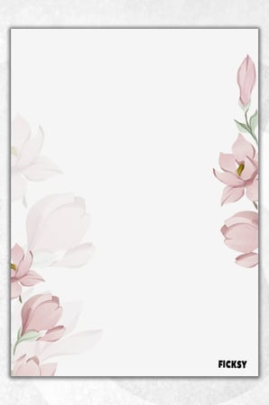 A5 Çiçek Bloknot Çizgisiz Defter - 50 Yaprak - Memopad - Notepad - Not Defteri - Not Kağıdı