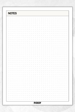 A5 Noktalı Bloknot Defter - 50 Yaprak - Memopad - Notepad - Not Defteri - Not Kağıdı