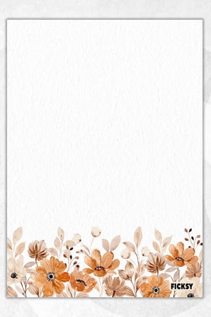 A5 Çiçek Bloknot Çizgisiz Defter - 50 Yaprak - Memopad - Notepad - Not Defteri - Not Kağıdı