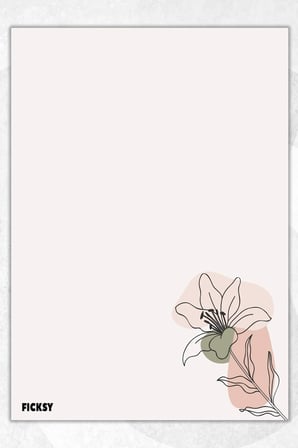 A5 Çiçek Bloknot Çizgisiz Defter - 50 Yaprak - Memopad - Notepad - Not Defteri - Not Kağıdı