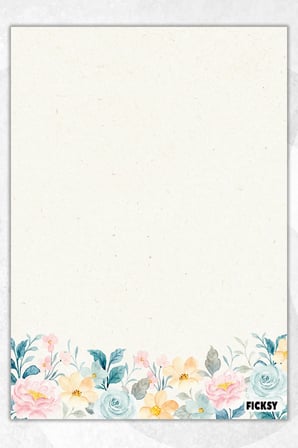 A5 Çiçek Bloknot Çizgisiz Defter - 50 Yaprak - Memopad - Notepad - Not Defteri - Not Kağıdı