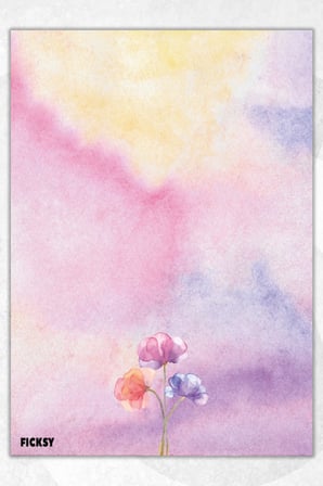A5 Çiçek Bloknot Çizgisiz Defter - 50 Yaprak - Memopad - Notepad - Not Defteri - Not Kağıdı