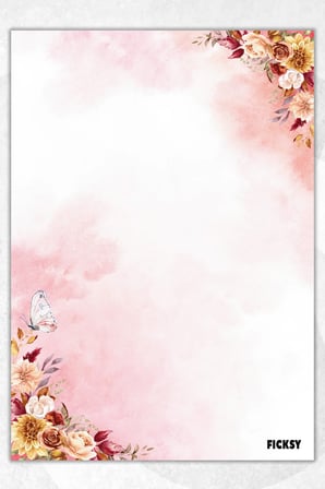 A5 Çiçek Bloknot Çizgisiz Defter - 50 Yaprak - Memopad - Notepad - Not Defteri - Not Kağıdı