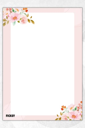 A5 Çiçek Bloknot Çizgisiz Defter - 50 Yaprak - Memopad - Notepad - Not Defteri - Not Kağıdı