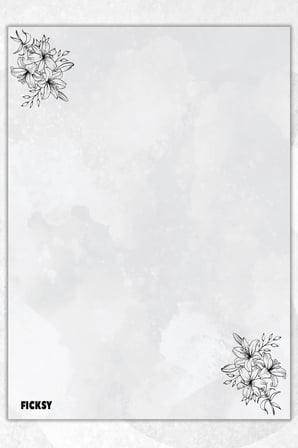 A5 Çiçek Bloknot Çizgisiz Defter - 50 Yaprak - Memopad - Notepad - Not Defteri - Not Kağıdı
