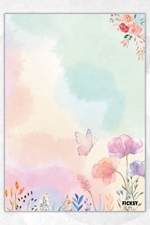 A5 Çiçek Bloknot Çizgisiz Defter - 50 Yaprak - Memopad - Notepad - Not Defteri - Not Kağıdı