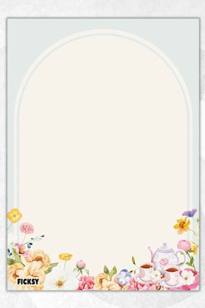 A5 Çay Saati Bloknot Çizgisiz Defter - 50 Yaprak - Memopad - Notepad - Not Defteri - Not Kağıdı