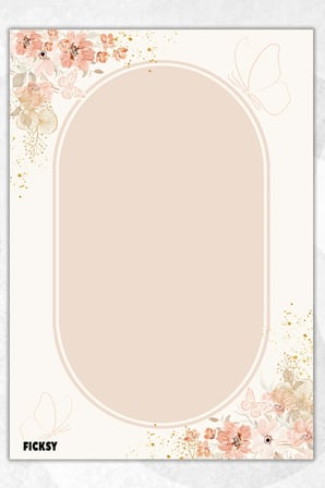 A5 Çiçek Bloknot Çizgisiz Defter - 50 Yaprak - Memopad - Notepad - Not Defteri - Not Kağıdı