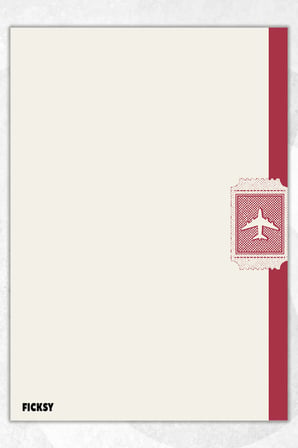 A5 Uçak Uçuş Bilet Bloknot Çizgisiz Defter - 50 Yaprak - Notepad - Memopad - Not Kağıdı