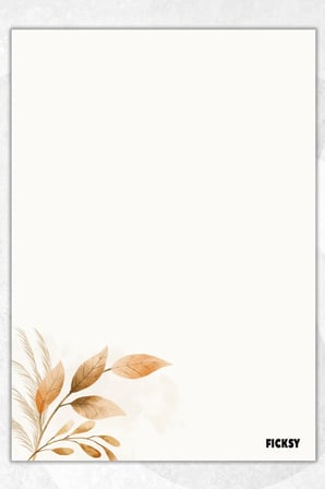 A5 Çiçek Bloknot Çizgisiz Defter - 50 Yaprak - Memopad - Notepad - Not Defteri - Not Kağıdı