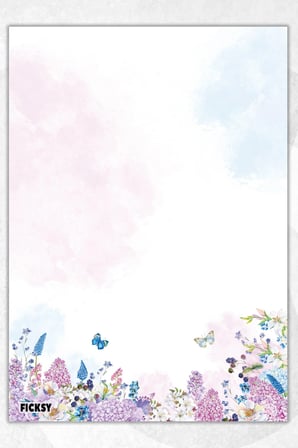 A5 Çiçek Bloknot Çizgisiz Defter - 50 Yaprak - Memopad - Notepad - Not Defteri - Not Kağıdı