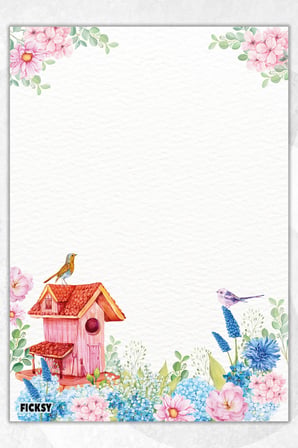 A5 Çiçek Bloknot Çizgisiz Defter - 50 Yaprak - Memopad - Notepad - Not Defteri - Not Kağıdı