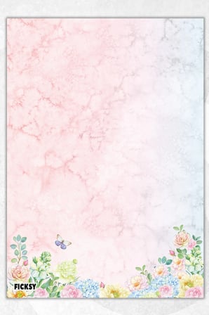 A5 Çiçek Bloknot Çizgisiz Defter - 50 Yaprak - Memopad - Notepad - Not Defteri - Not Kağıdı