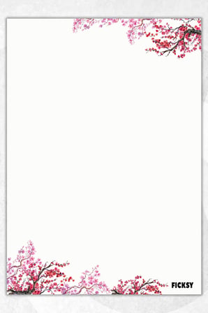 A5 Çiçek Bloknot Çizgisiz Defter - 50 Yaprak - Memopad - Notepad - Not Defteri - Not Kağıdı